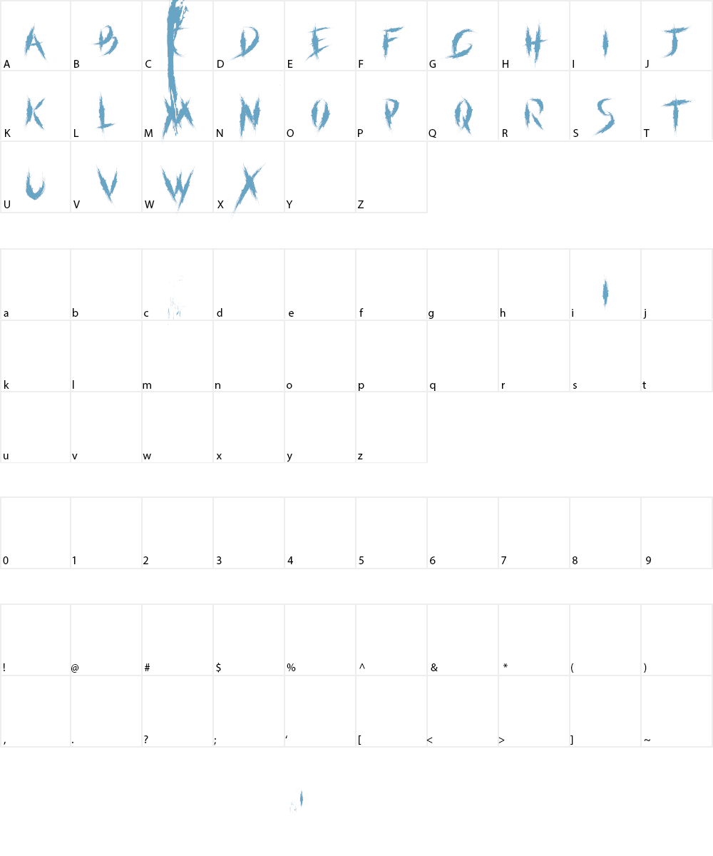 within destruction Font Character